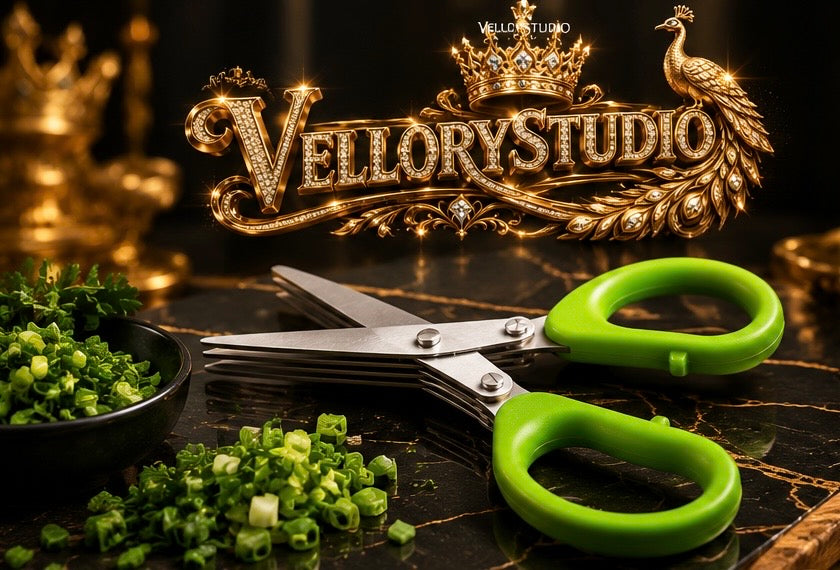 Multi-Layer Herb Scissors – Stainless Steel Kitchen Shears for Herbs, Green Onion & Spices